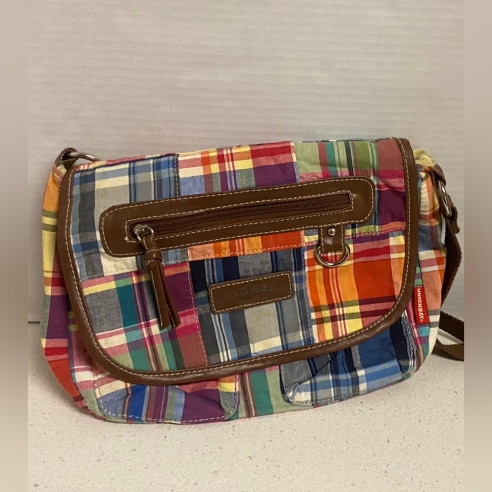 VTG UNIONBAY Y2K Madras Messenger Bag